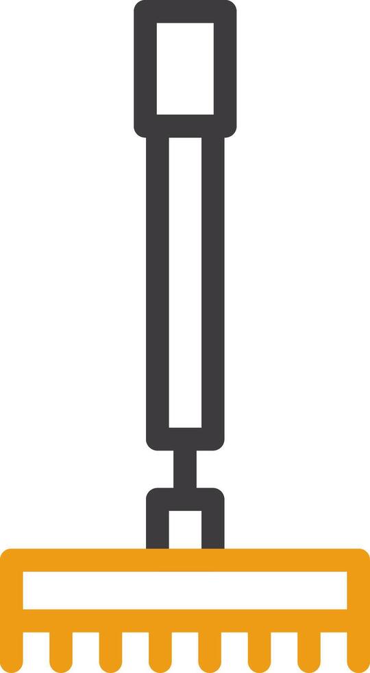 Rake Line Circle Icon vector