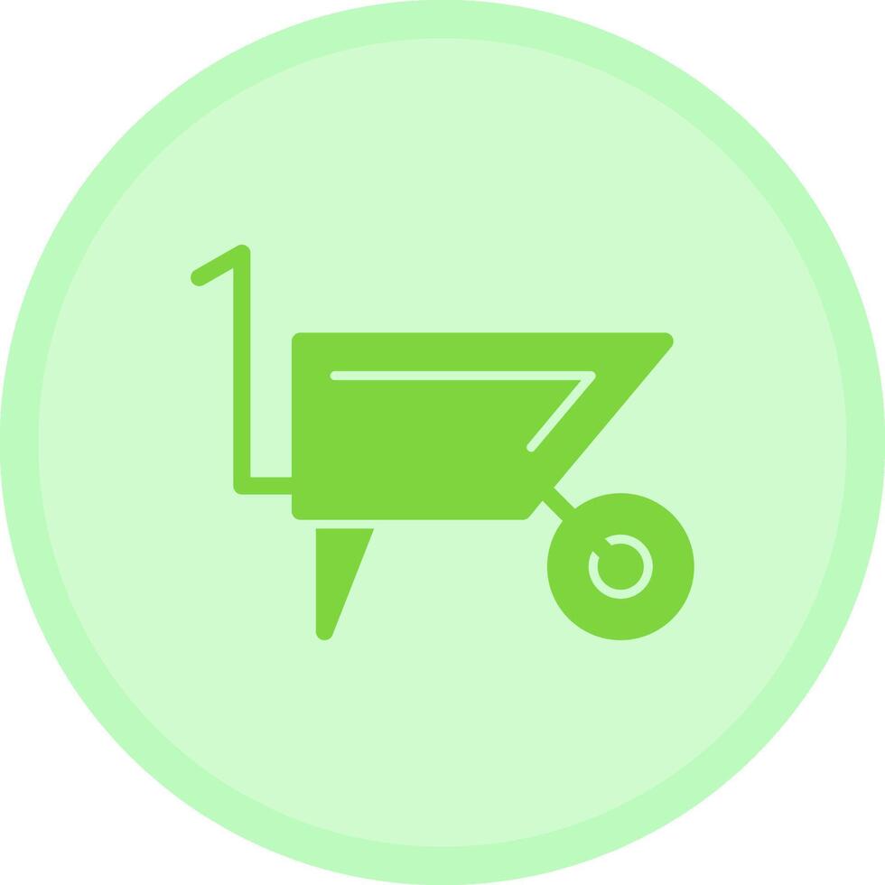 Wheelbarrow Multicolor Circle Icon vector