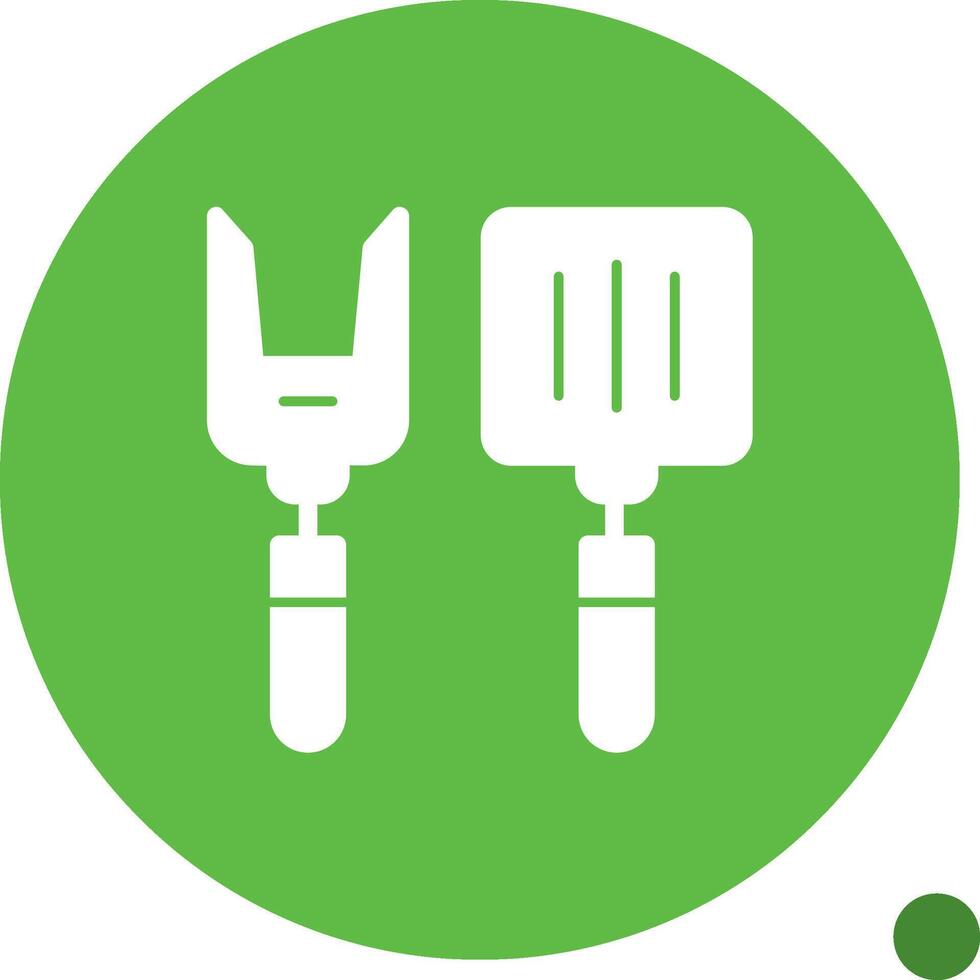 BBQ Tools Glyph Shadow Icon vector