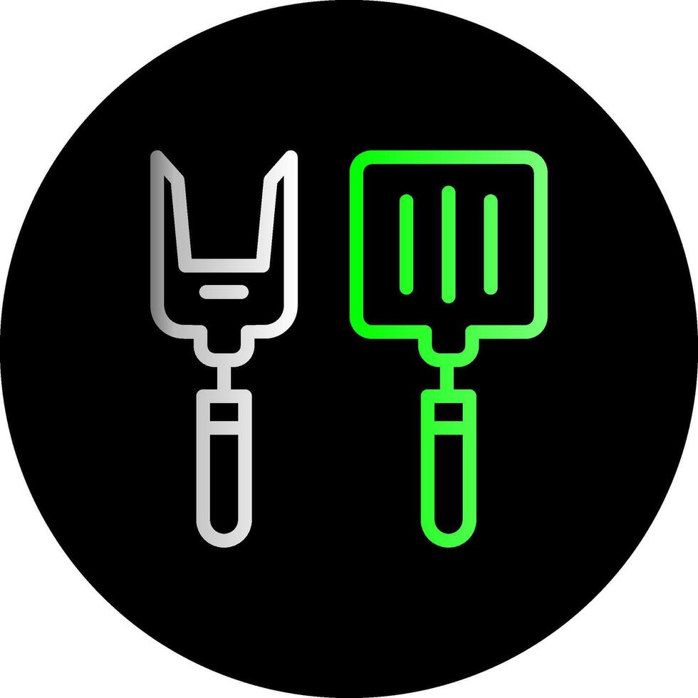 BBQ Tools Dual Gradient Circle Icon vector