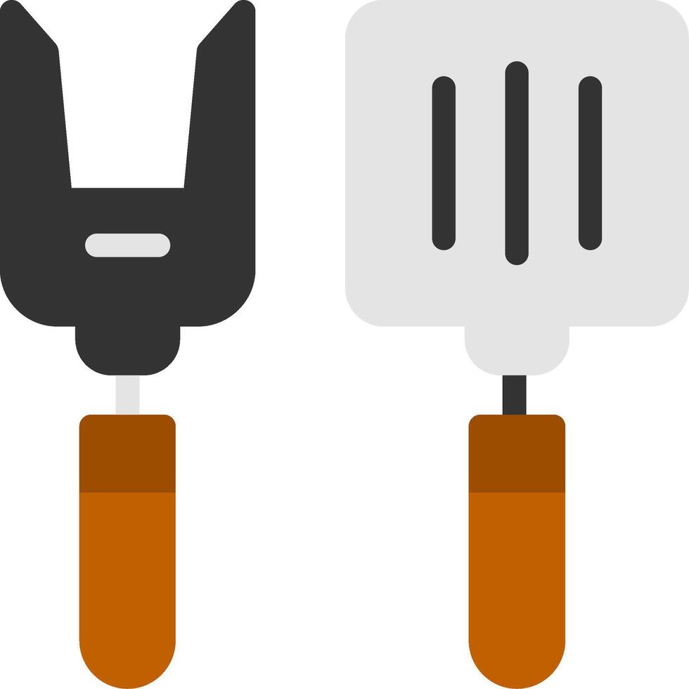 BBQ Tools Flat Icon vector