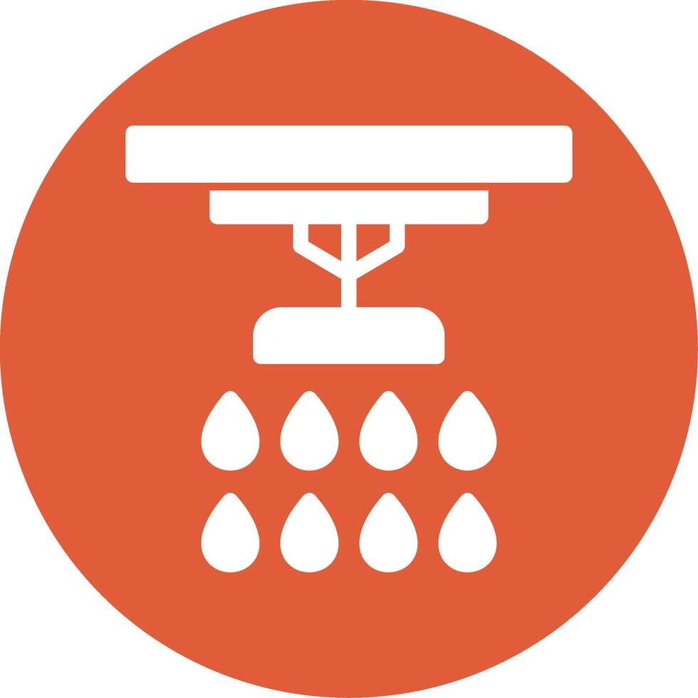 Sprinkler Glyph Circle Icon vector