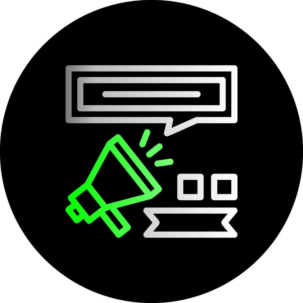 Megaphone with Job Fair announcement Dual Gradient Circle Icon vector