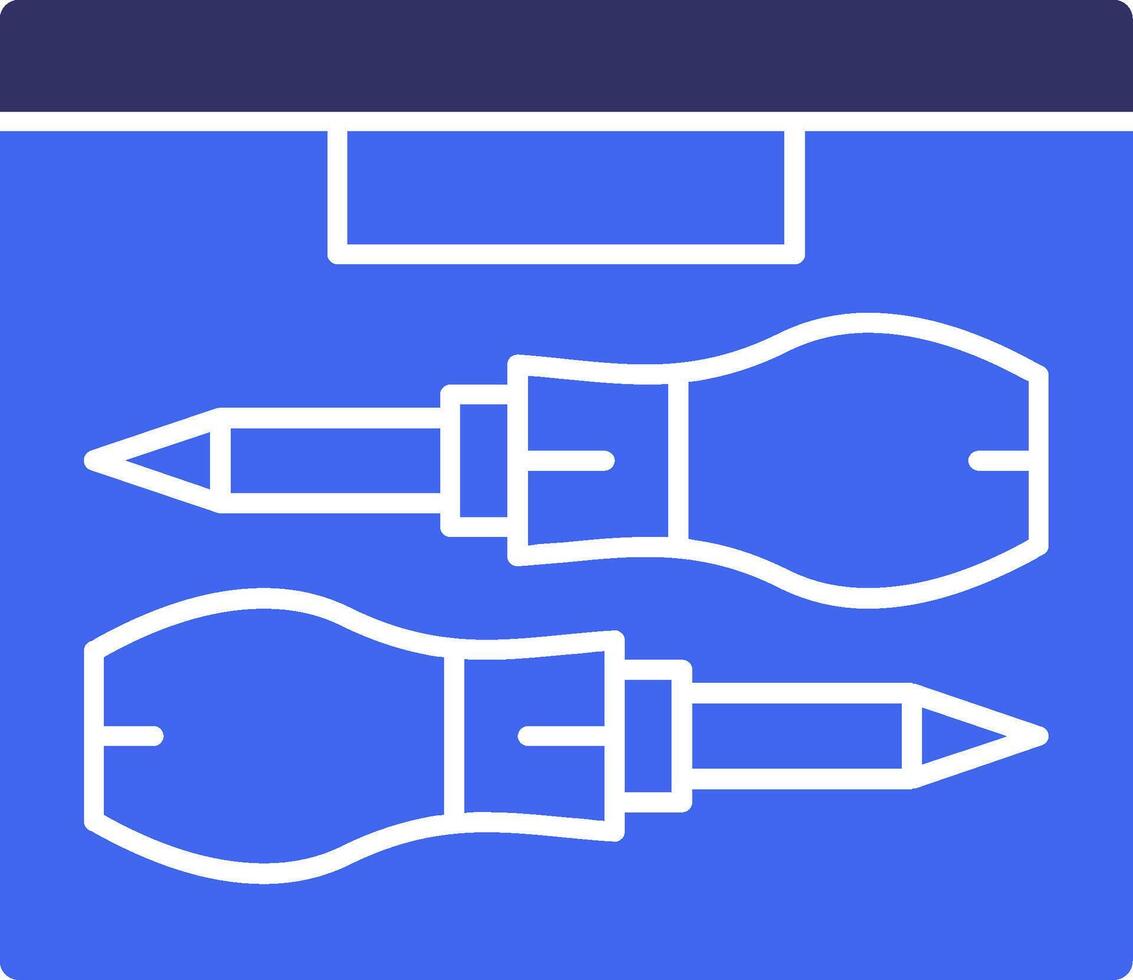 Tool Chest Solid Two Color Icon vector