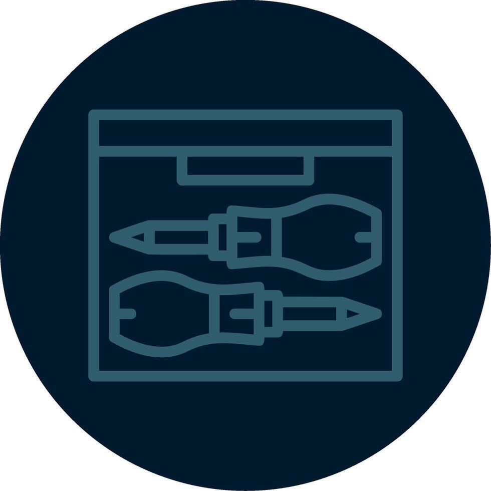 Tool Chest Line Multi color Icon vector
