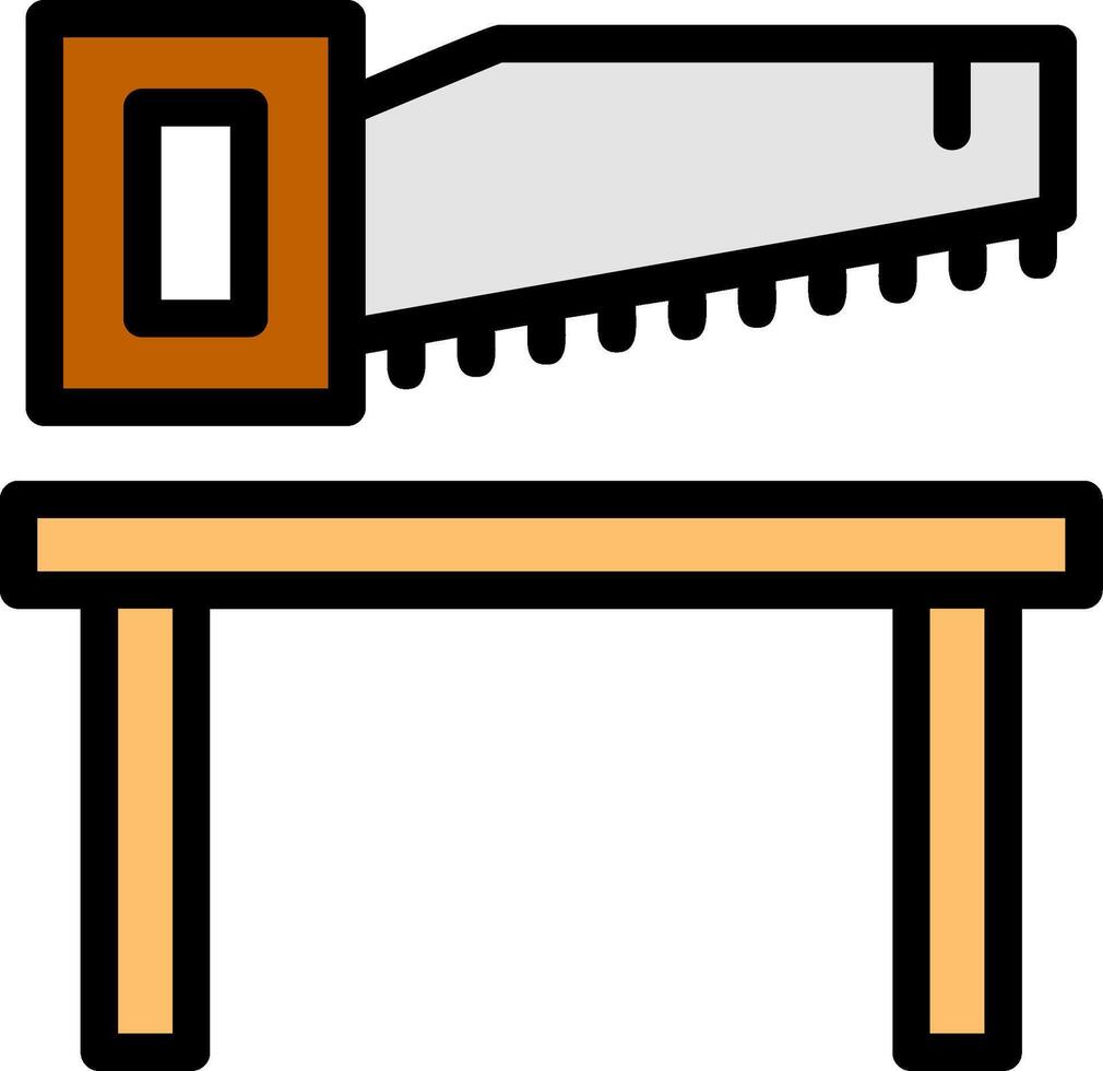 Workbench Line Filled Icon vector