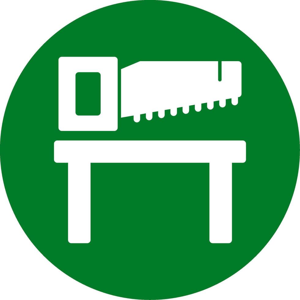 Workbench Glyph Circle Icon vector