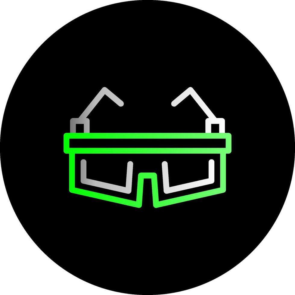 Safety Glasses Dual Gradient Circle Icon vector