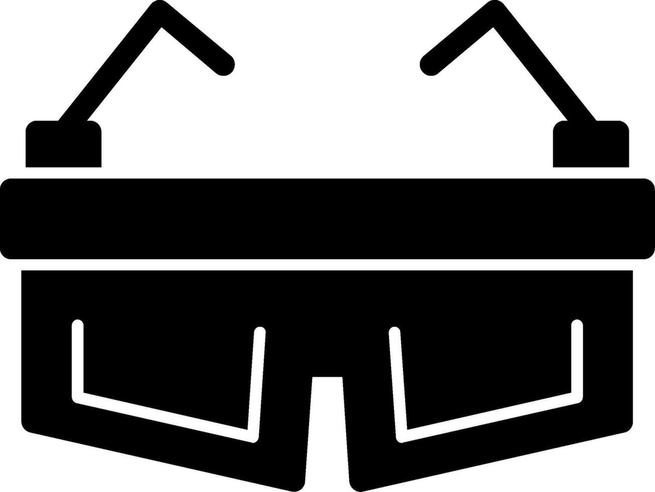 Safety Glasses Glyph Icon vector