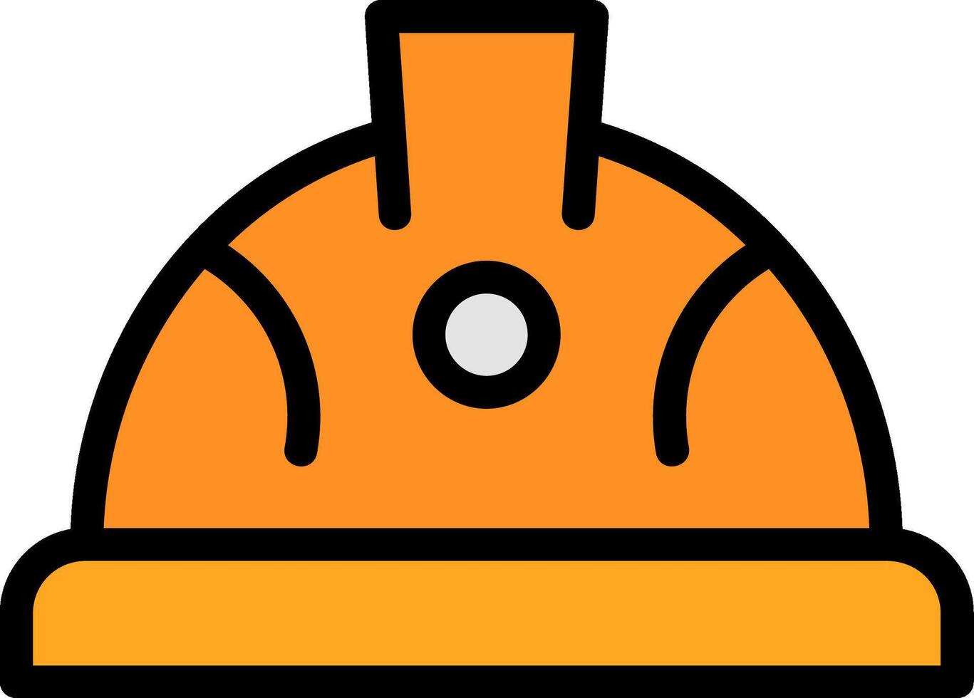 Hard Hat Line Filled Icon vector