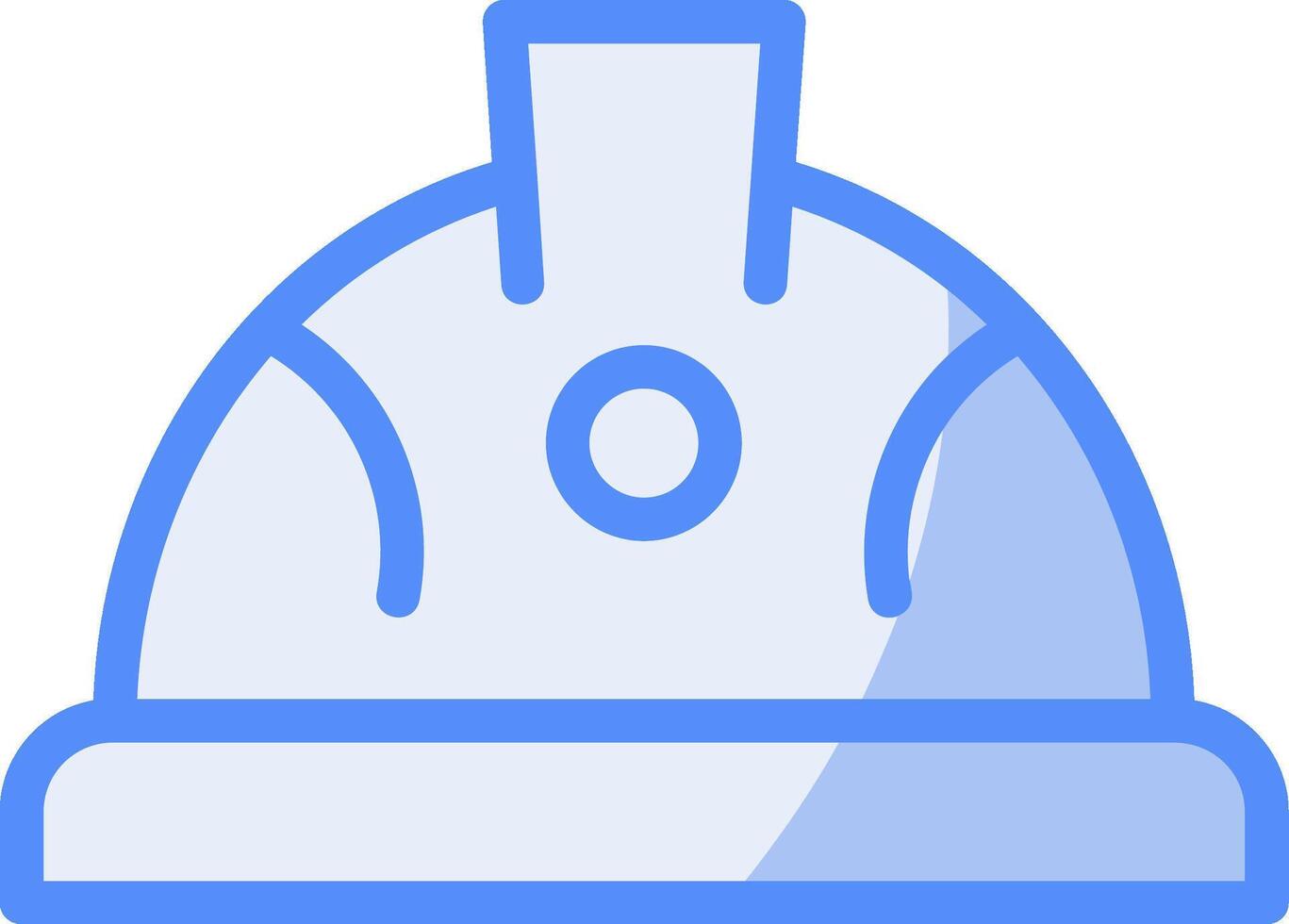 Hard Hat Line Filled Blue Icon vector