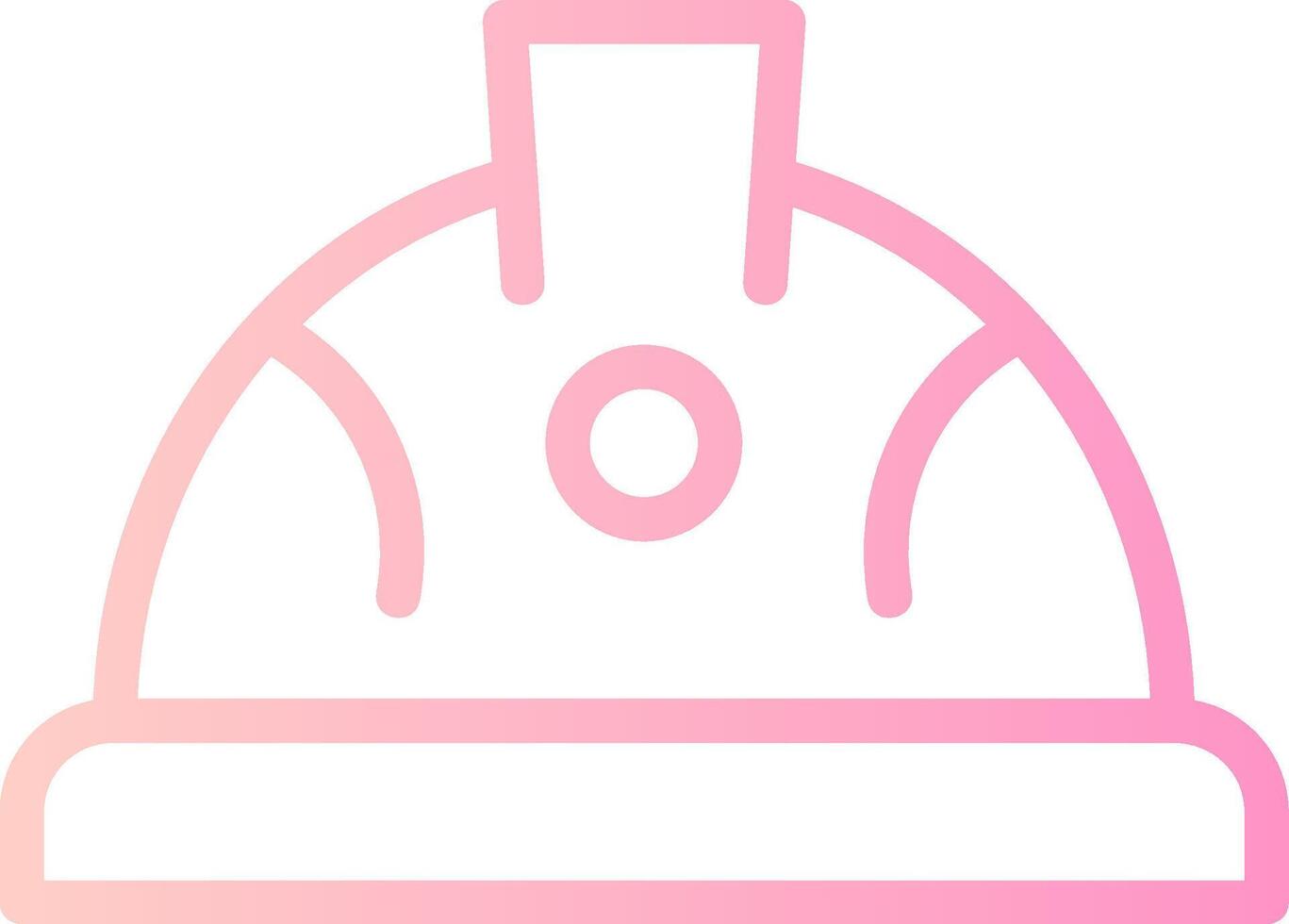Hard Hat Linear Gradient Icon vector