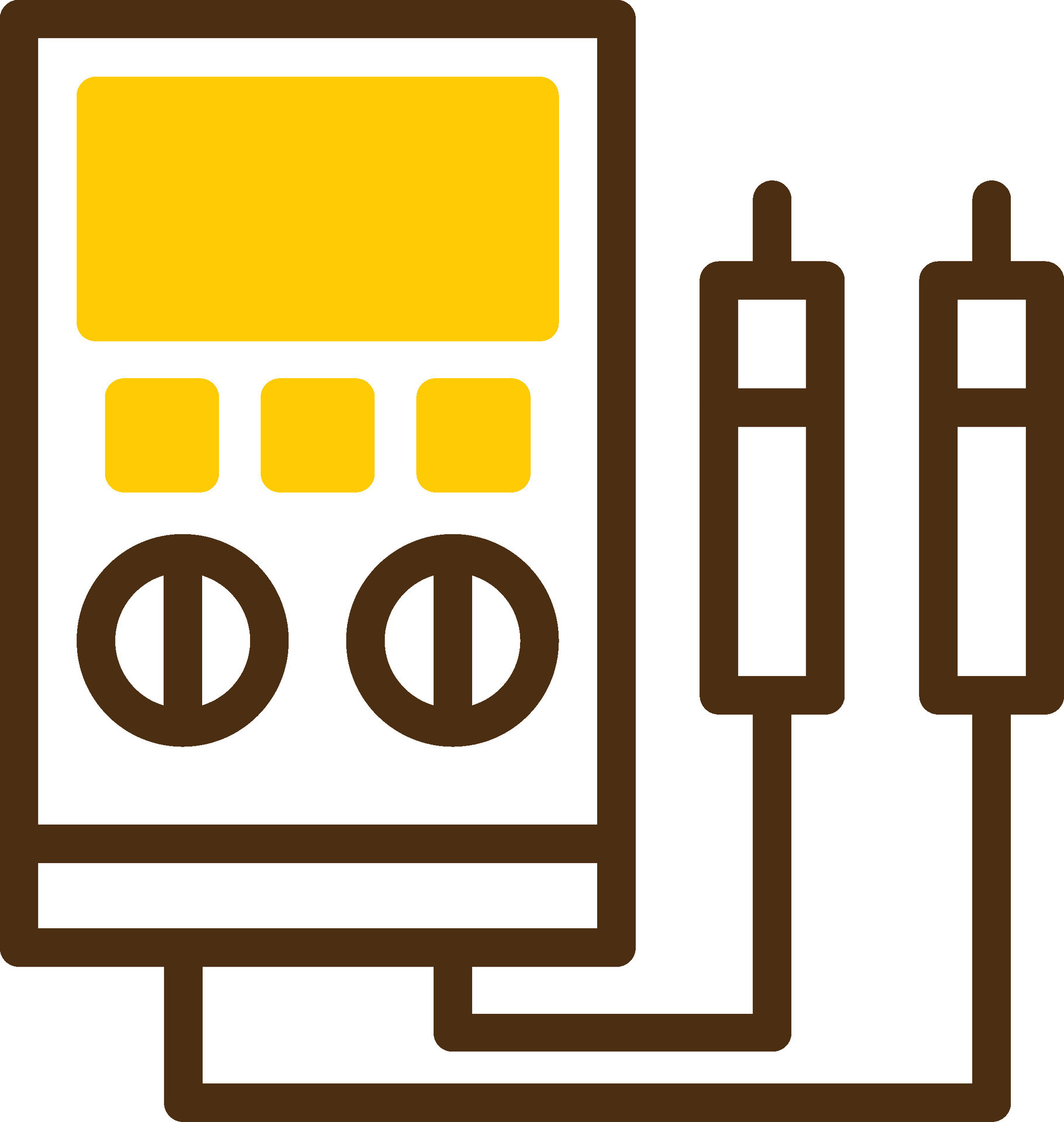 Voltage Tester Yellow Lieanr Circle Icon 39511741 Vector Art at Vecteezy
