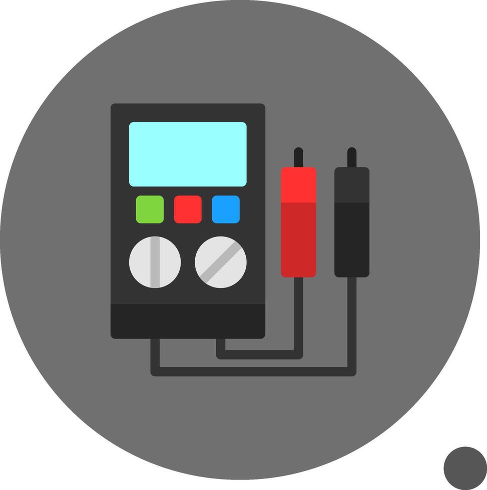 Voltage Tester Flat Shadow Icon vector