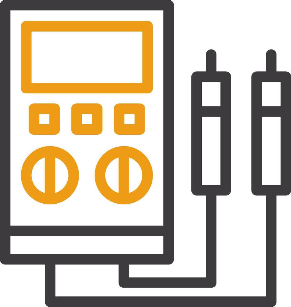 Voltage Tester Line Circle Icon vector