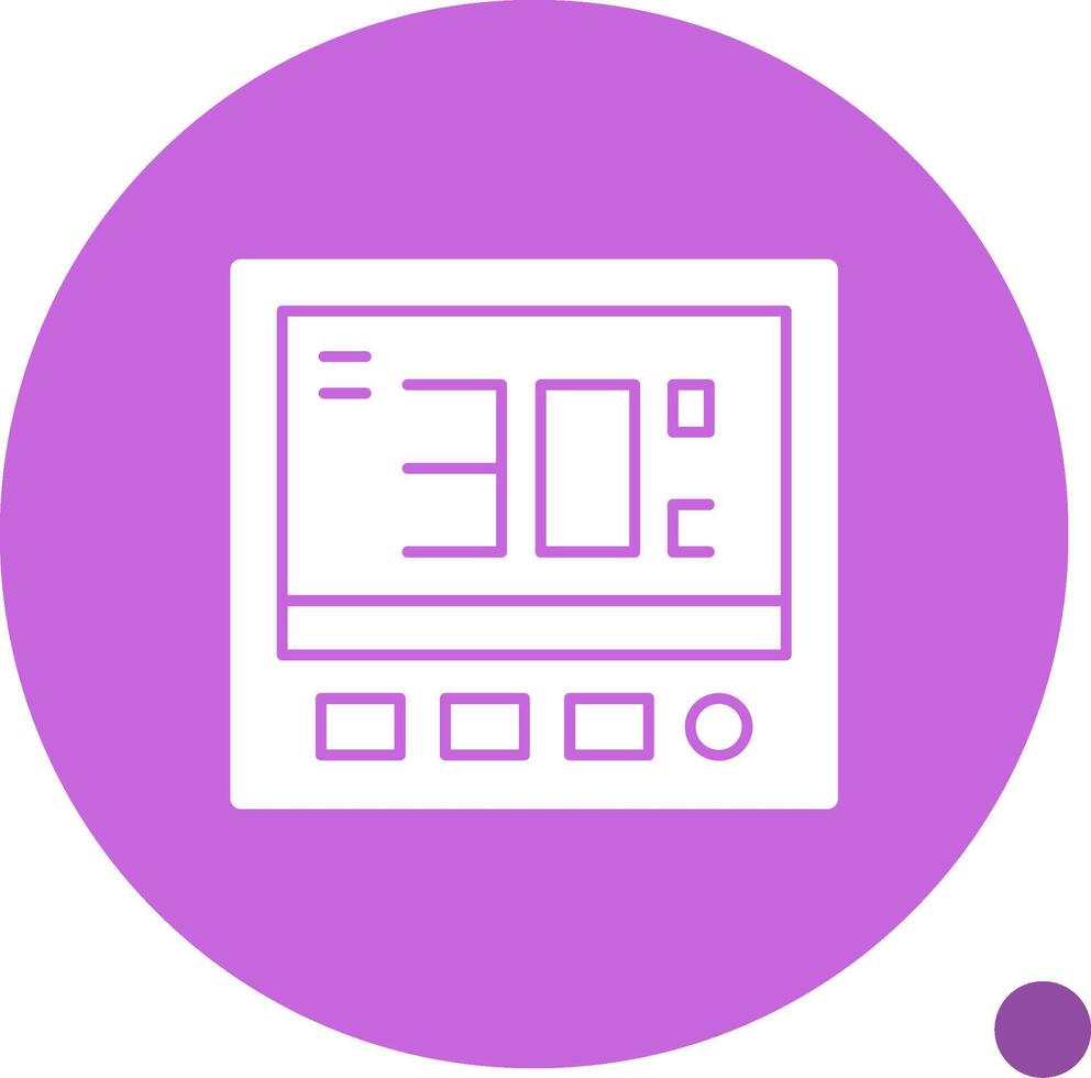 Thermostat Glyph Shadow Icon vector