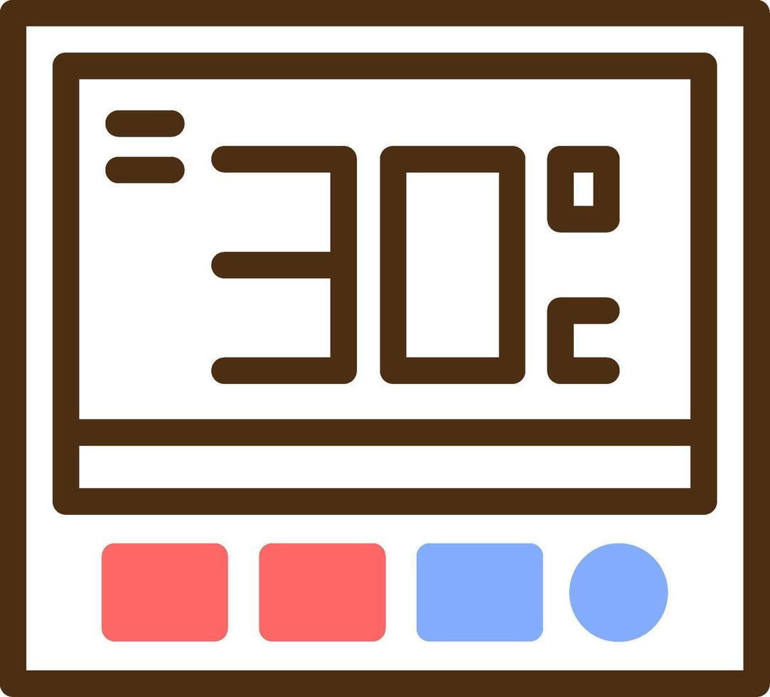 Thermostat Color Filled Icon vector