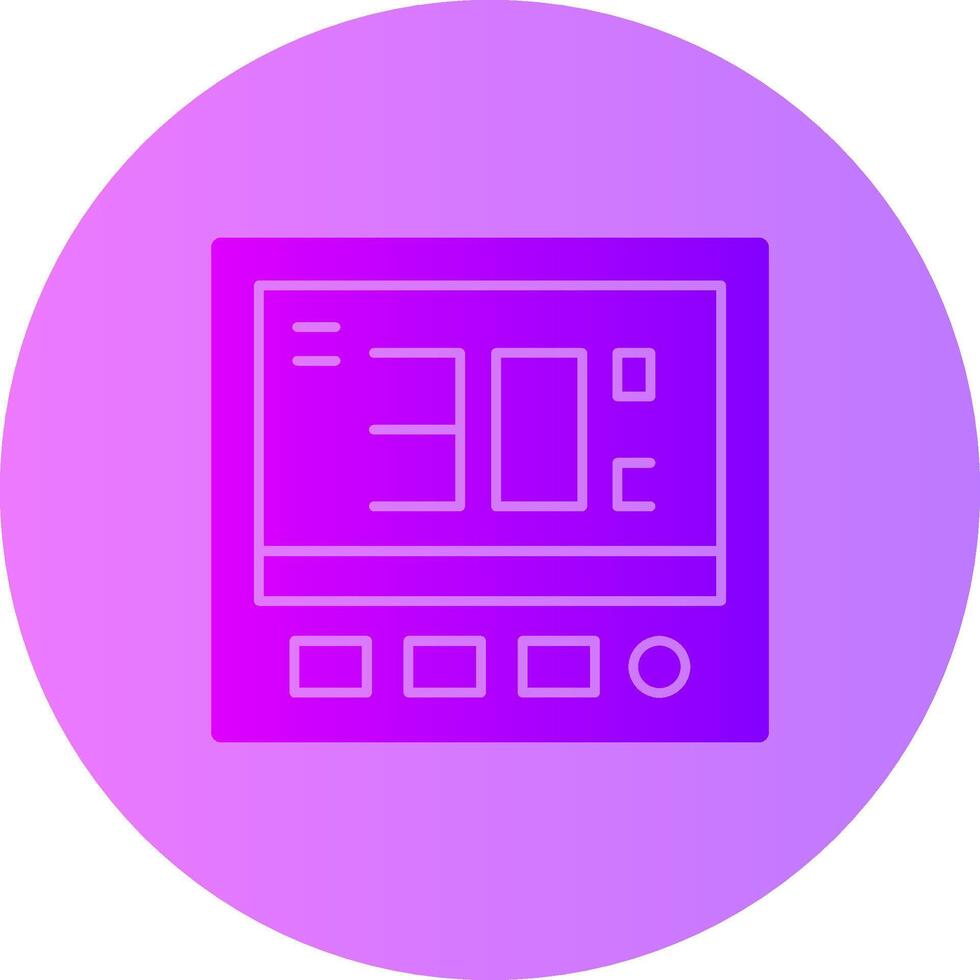 Thermostat Gradient Circle Icon vector