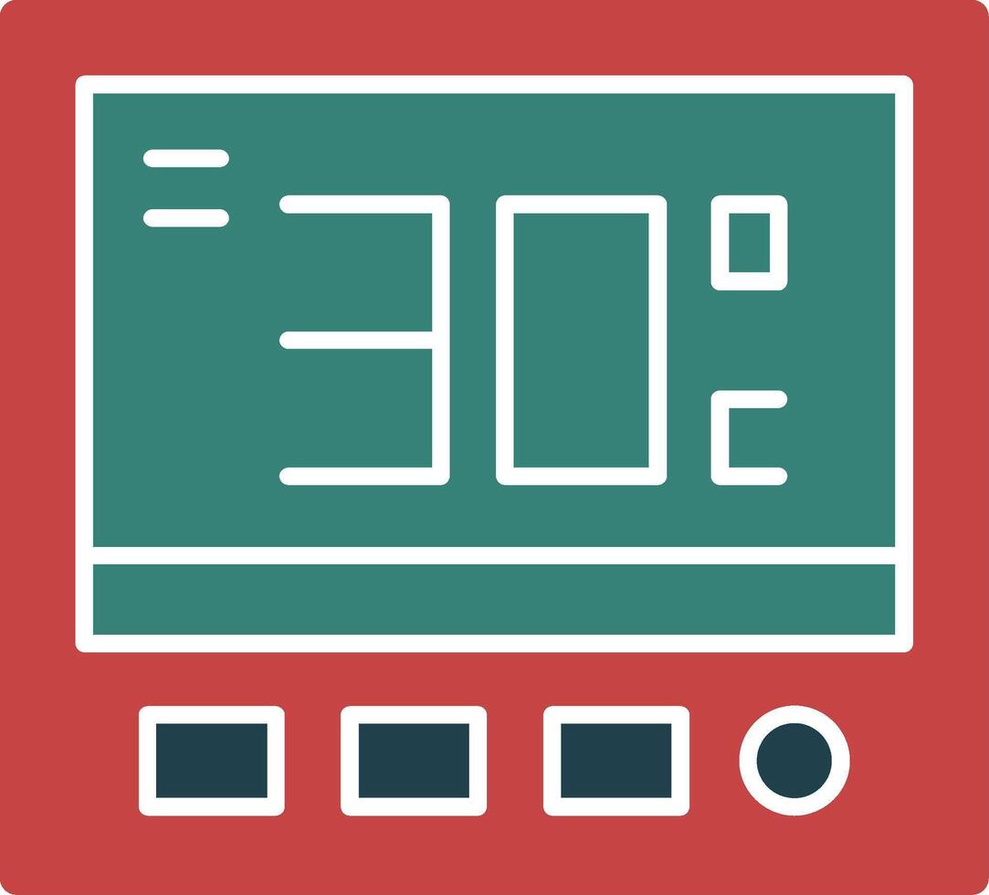 Thermostat Glyph Two Color Icon vector