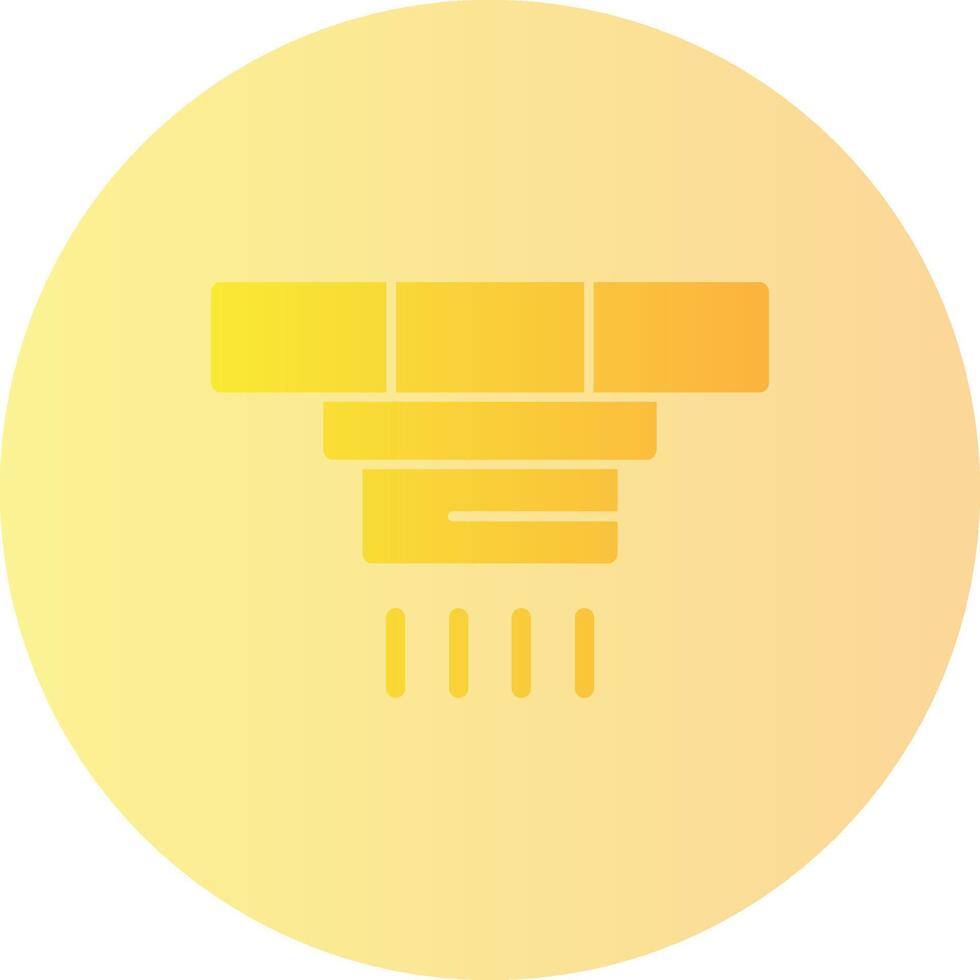 Smoke Detector Gradient Circle Icon vector