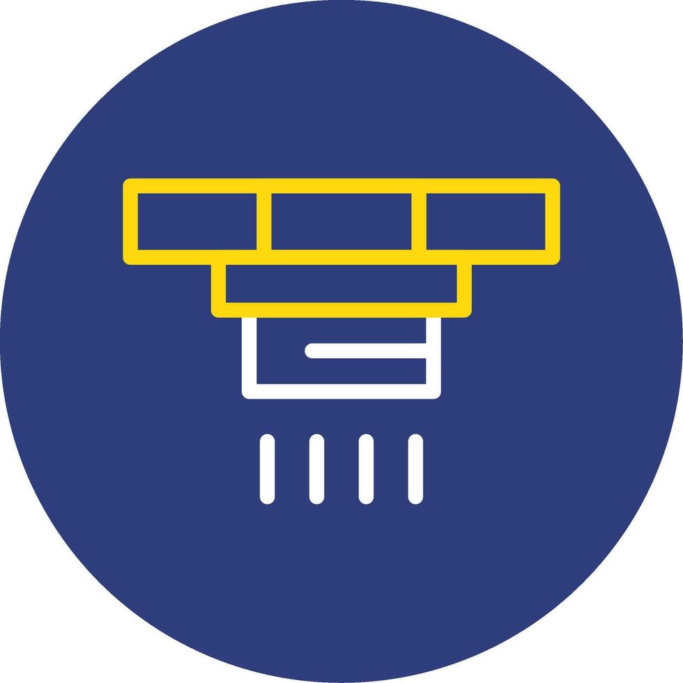 Smoke Detector Dual Line Circle Icon vector