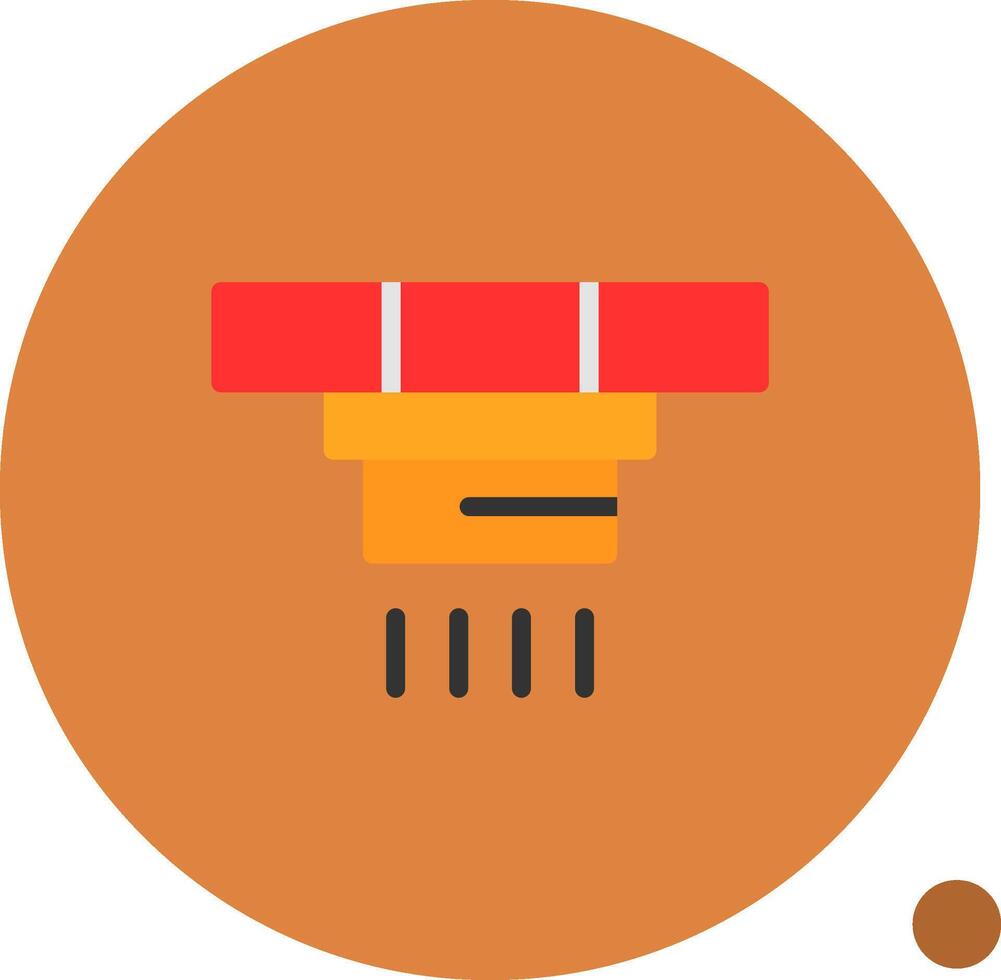 Smoke Detector Flat Shadow Icon vector