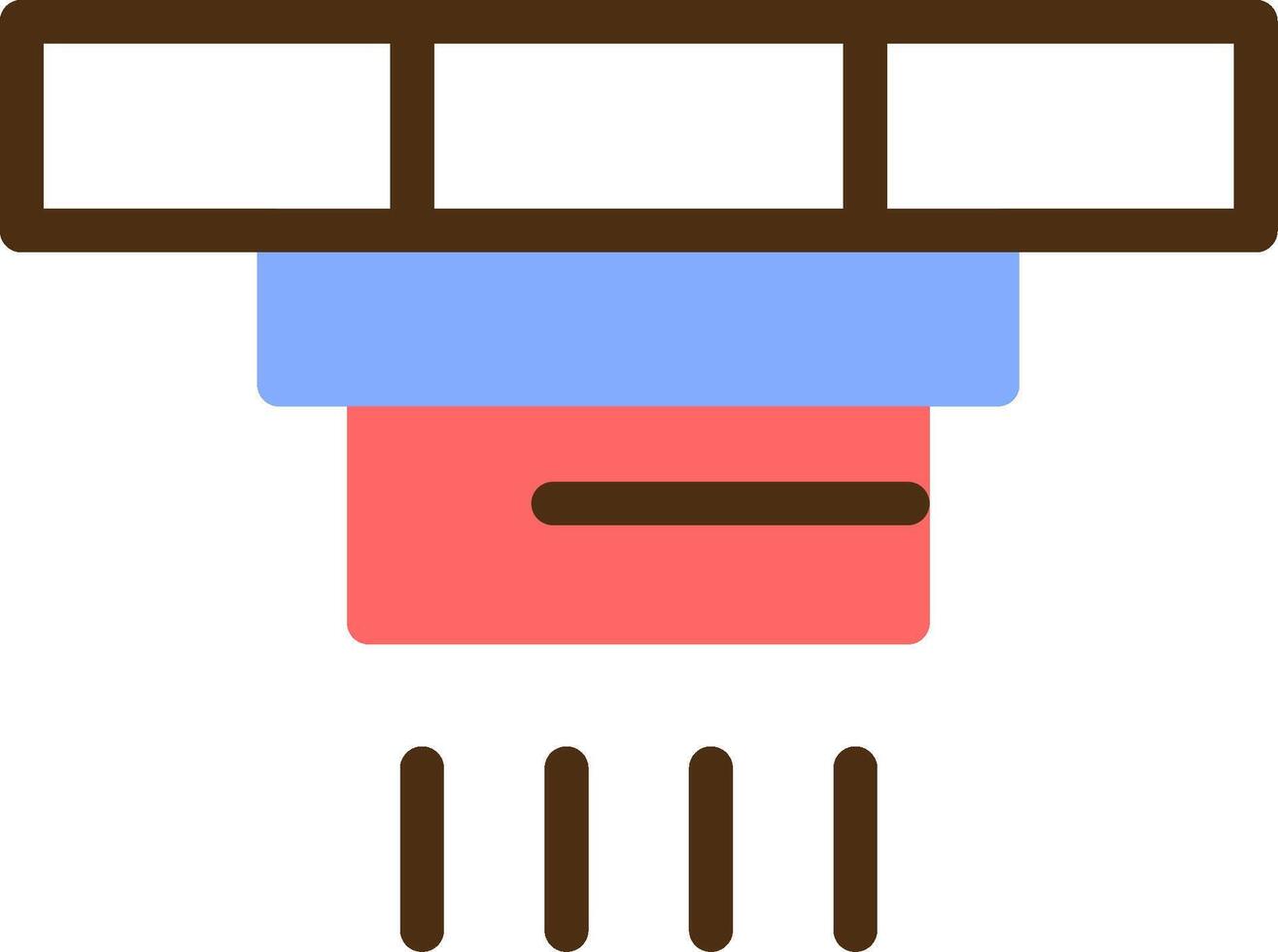 Smoke Detector Color Filled Icon vector