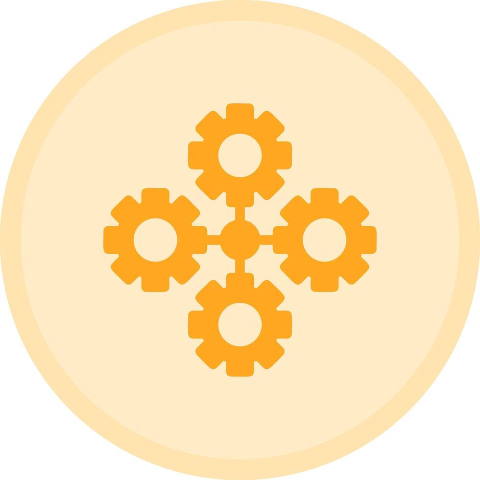 Gears symbolizing collaboration Multicolor Circle Icon vector