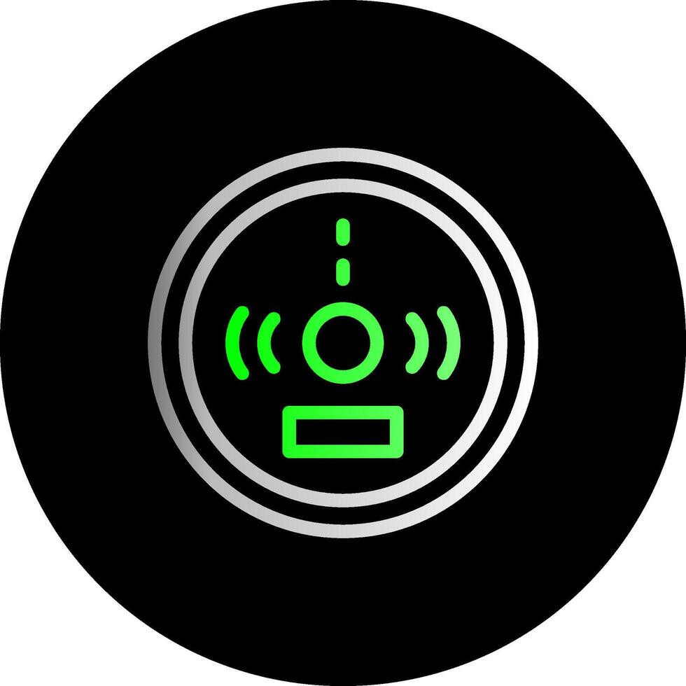 Carbon Monoxide Detector Dual Gradient Circle Icon vector