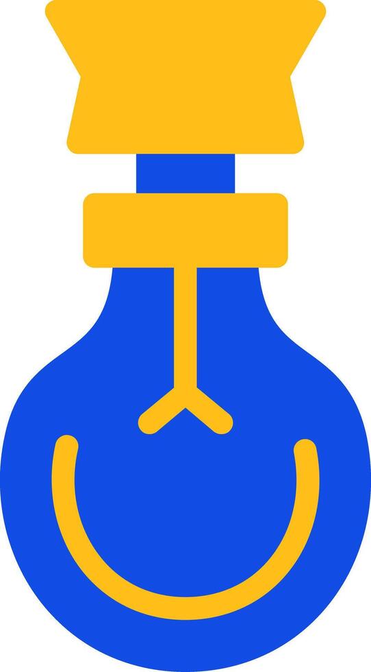 Light Bulb Flat Two Color Icon vector