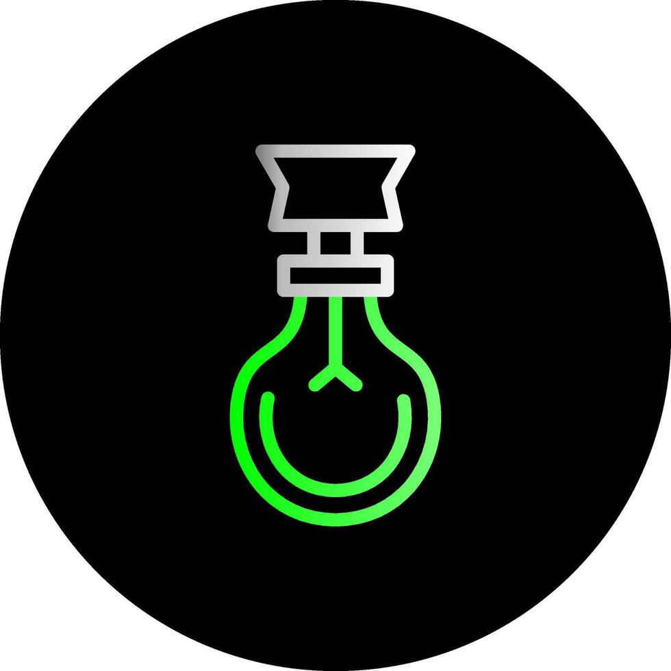 Light Bulb Dual Gradient Circle Icon vector