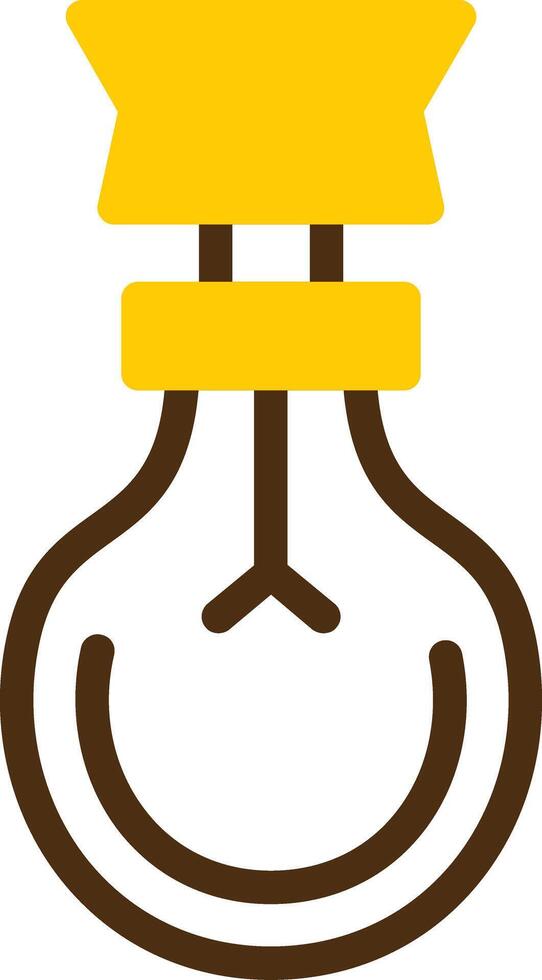 Light Bulb Yellow Lieanr Circle Icon vector