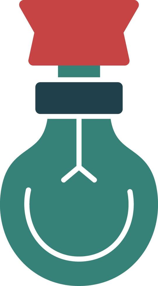 Light Bulb Line Circle Icon vector