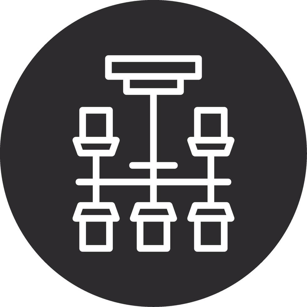 Chandelier Inverted Icon vector
