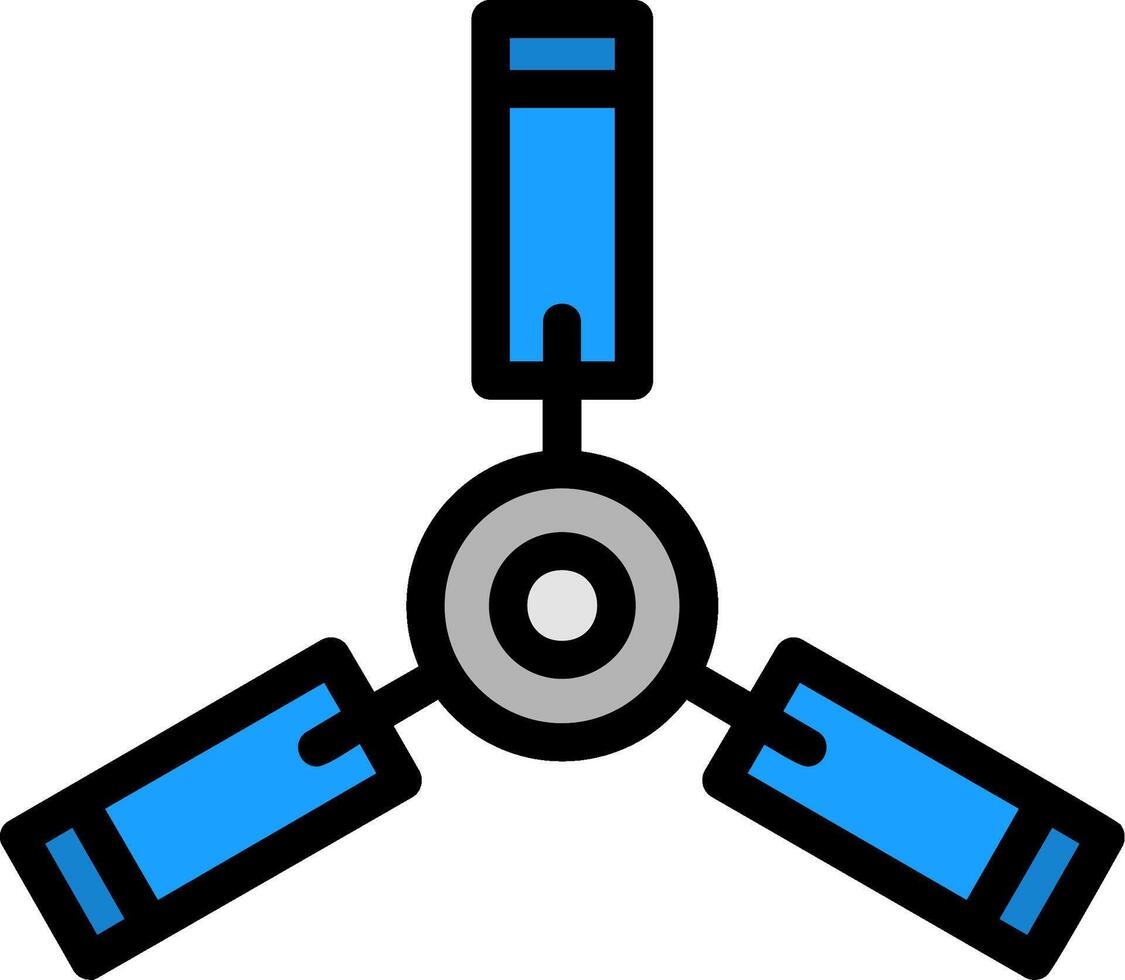 Ceiling Fan Line Filled Icon vector