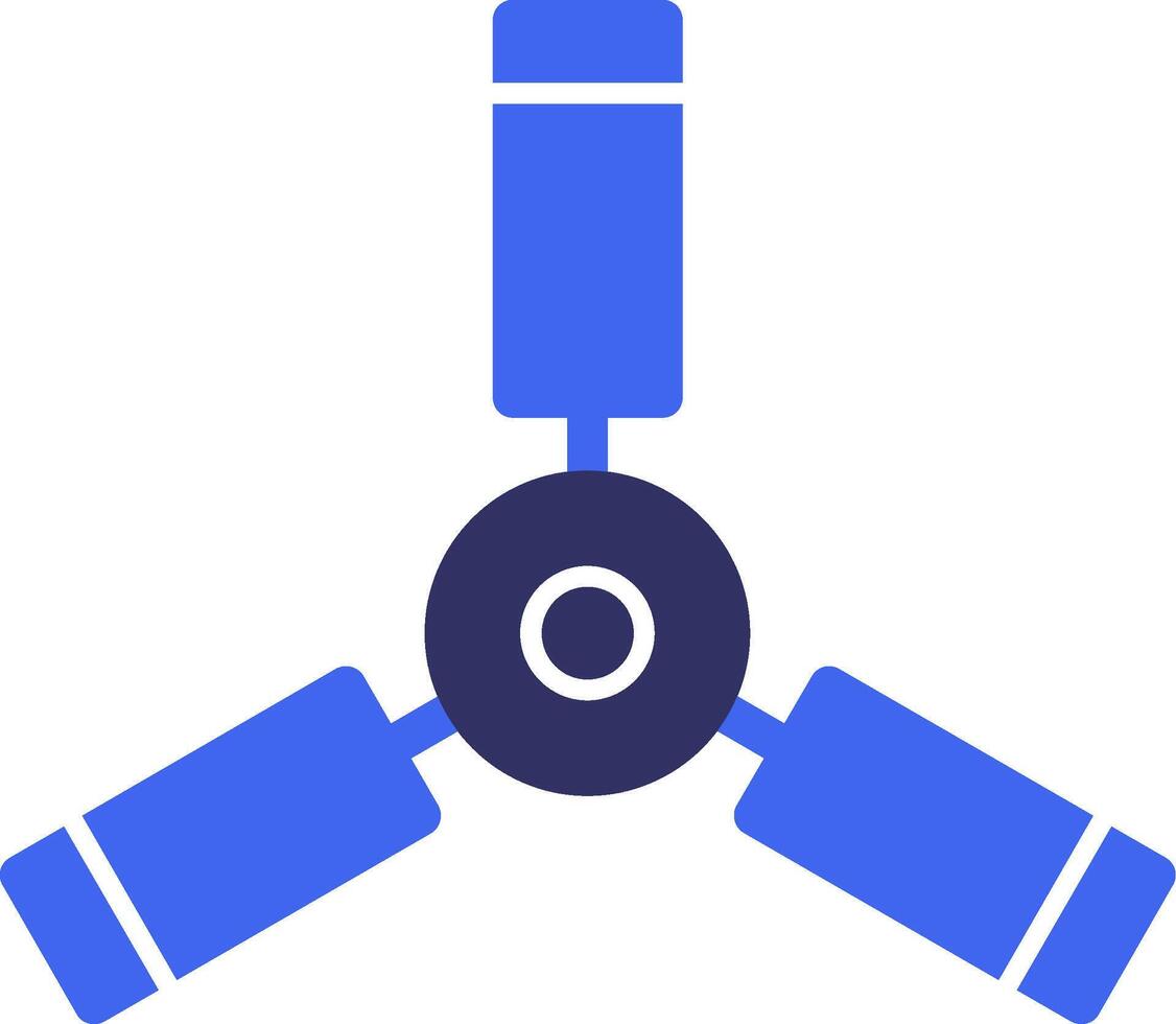 Ceiling Fan Solid Two Color Icon vector