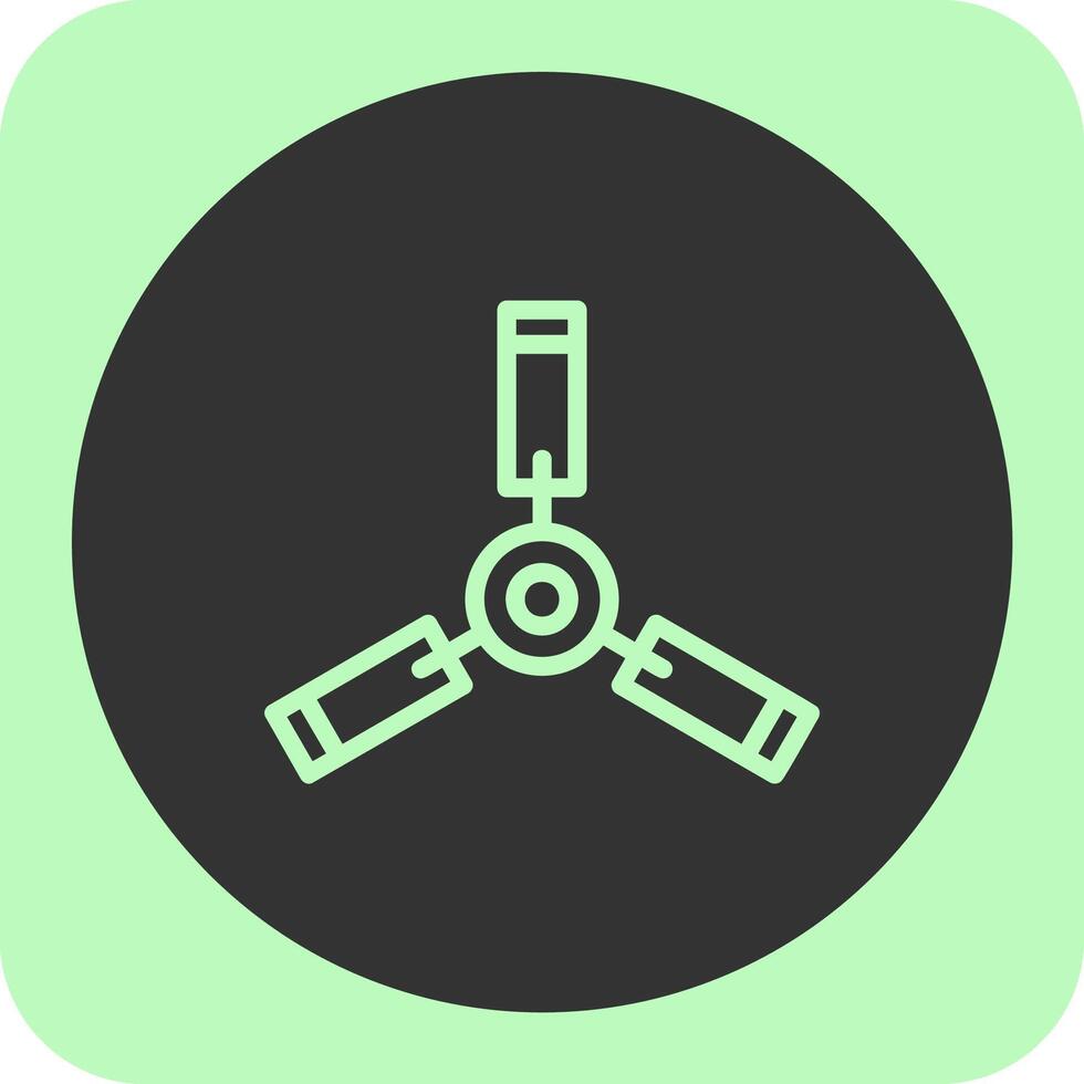 Ceiling Fan Linear Round Icon vector