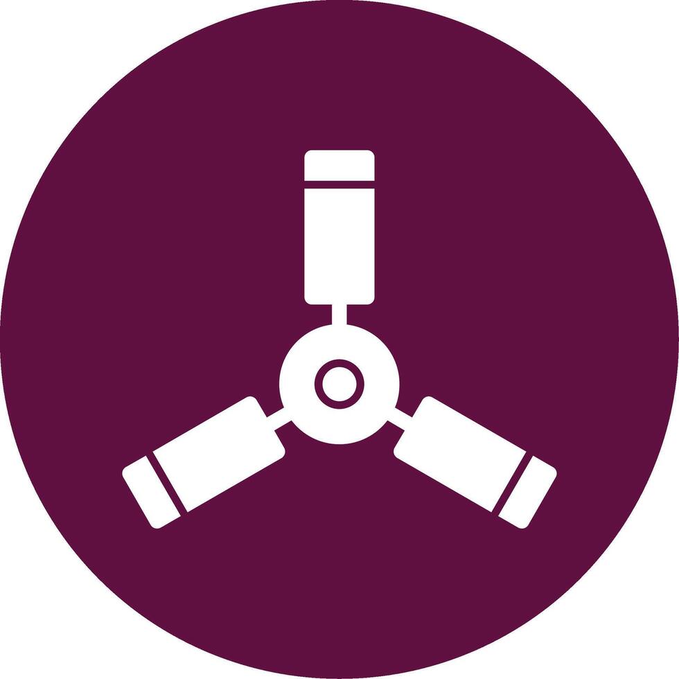 Ceiling Fan Glyph Circle Icon vector
