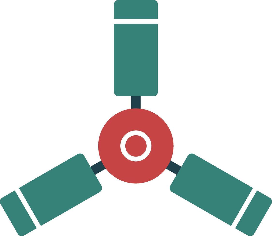 Ceiling Fan Glyph Two Color Icon vector