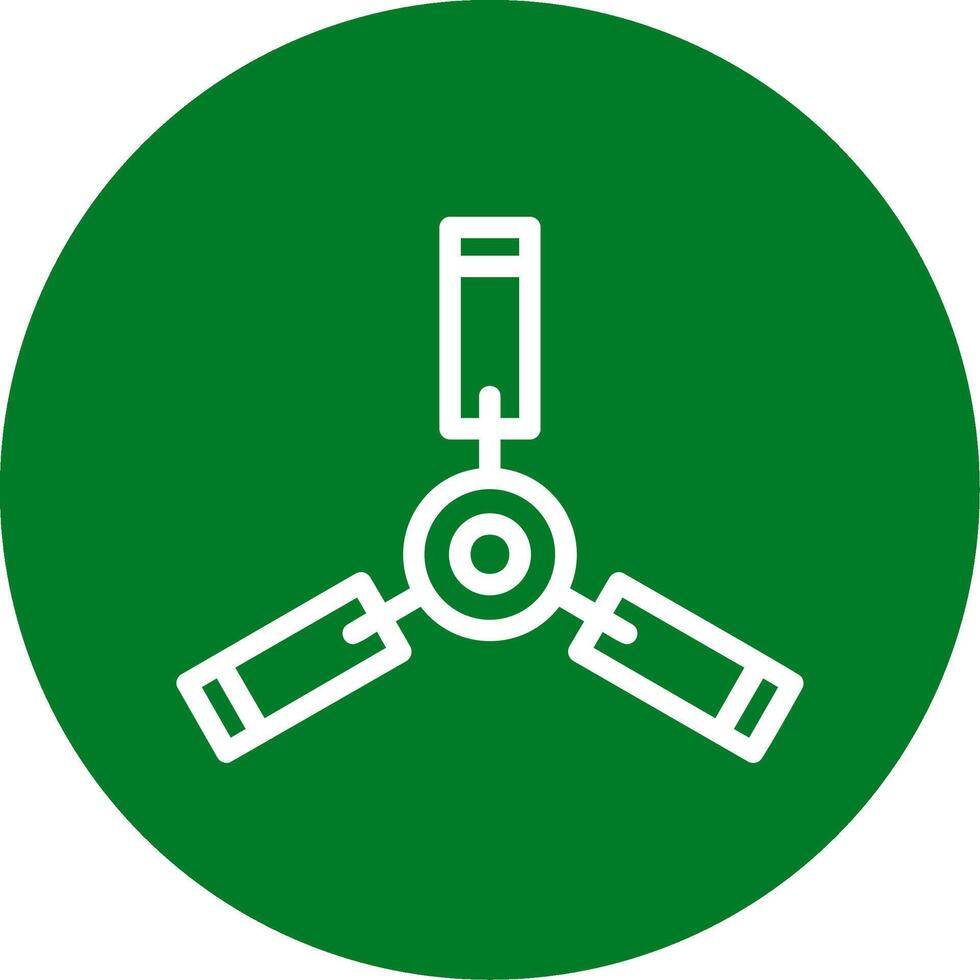 Ceiling Fan Outline Circle Icon vector