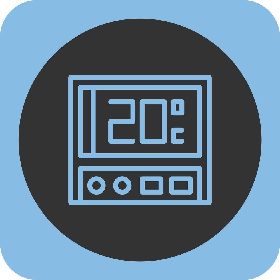 Thermostat Linear Round Icon vector