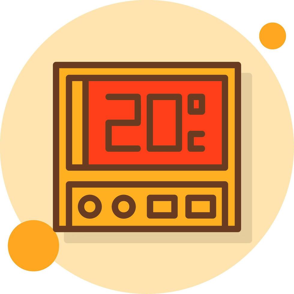 Thermostat Filled Shadow Circle Icon vector