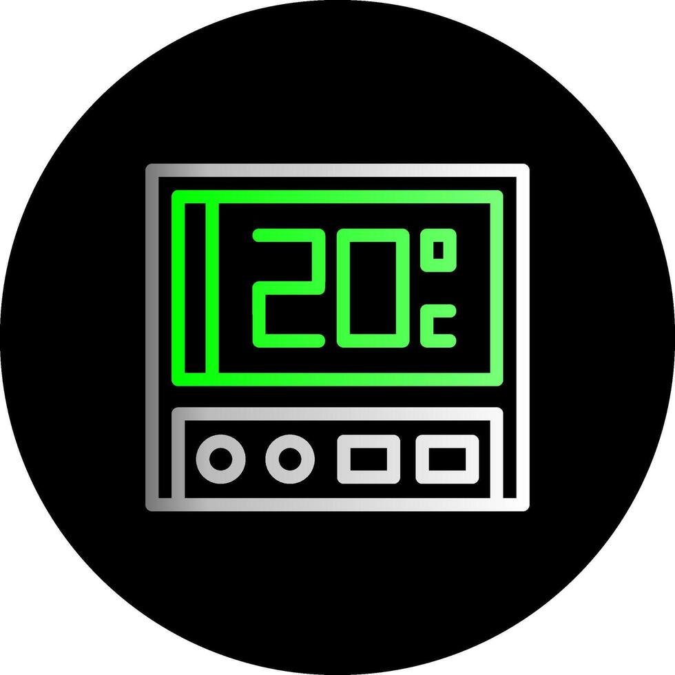 termostato doble degradado circulo icono vector