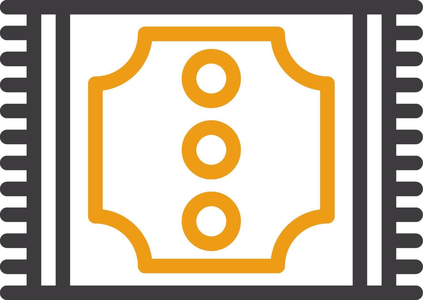 Doormat Line Circle Icon vector