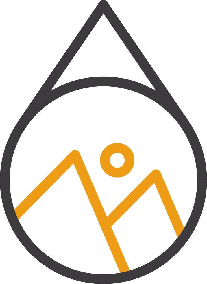 Picture Frame Line Circle Icon vector