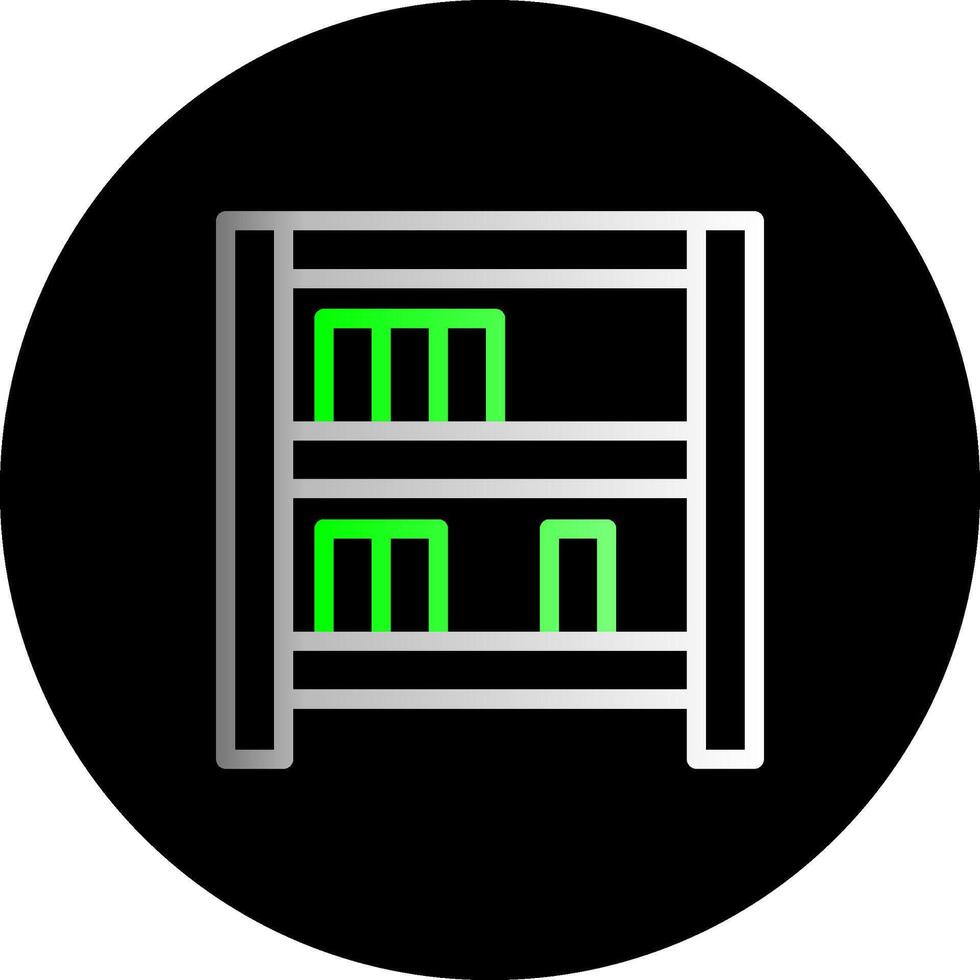Bookshelf Dual Gradient Circle Icon vector