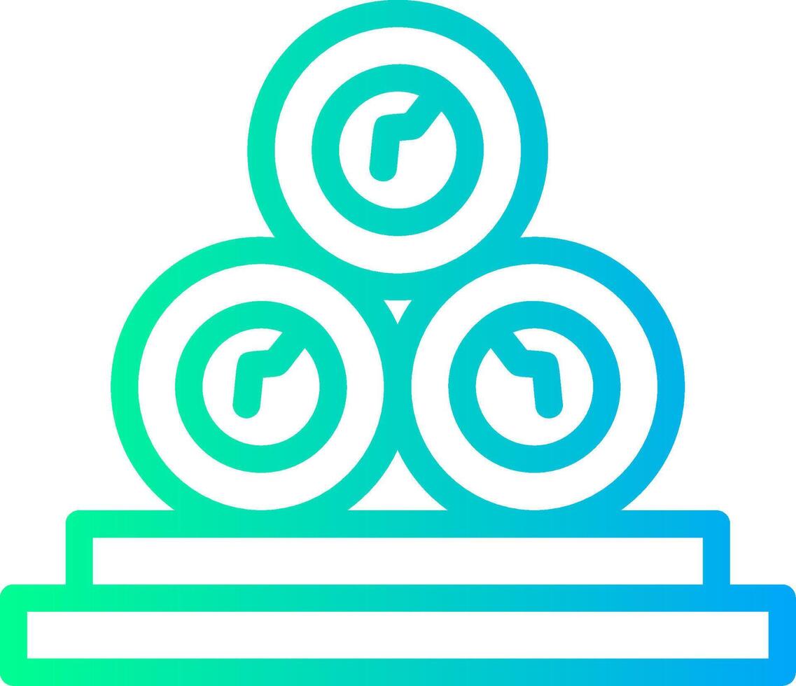 Firewood Linear Gradient Icon vector