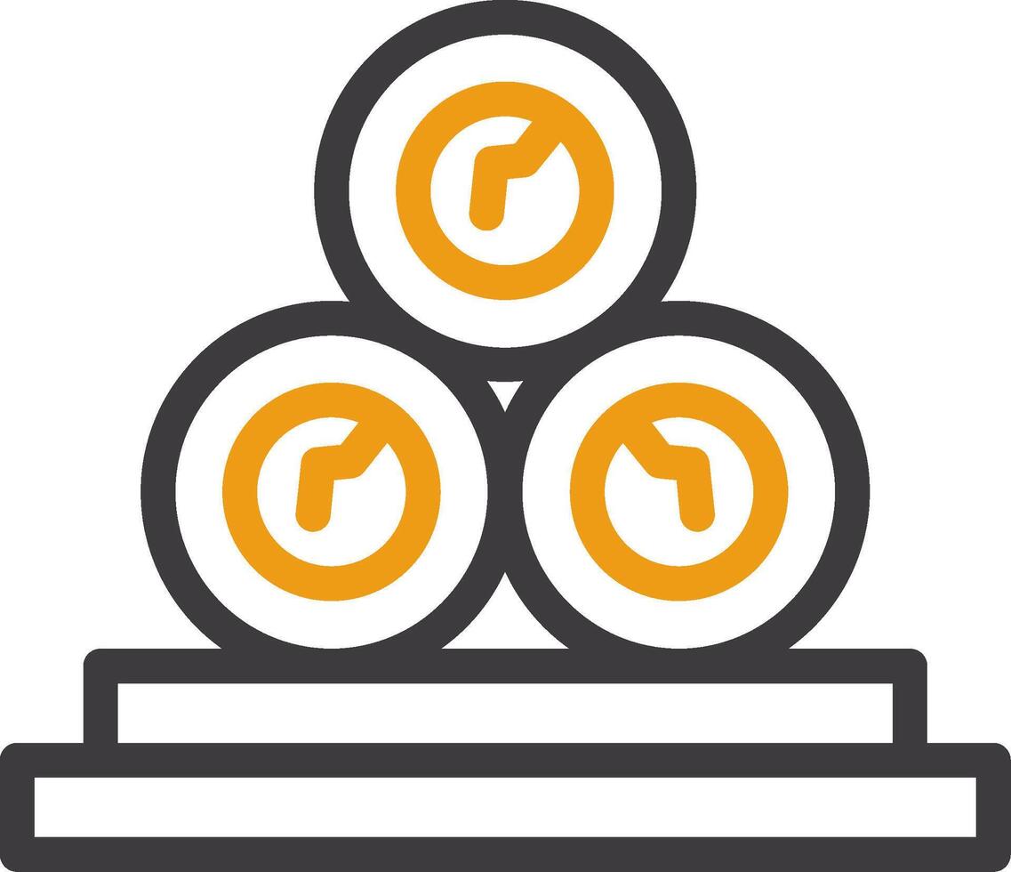Firewood Line Circle Icon vector