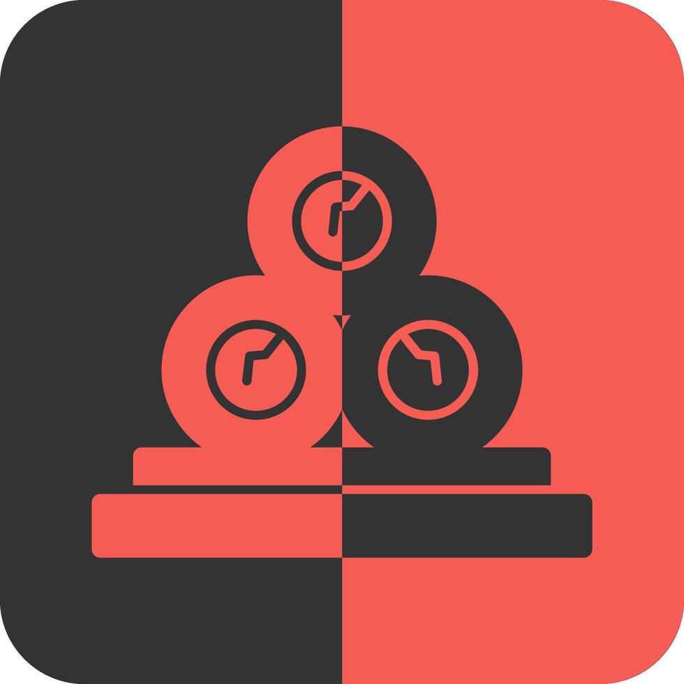 Firewood Red Inverse Icon vector