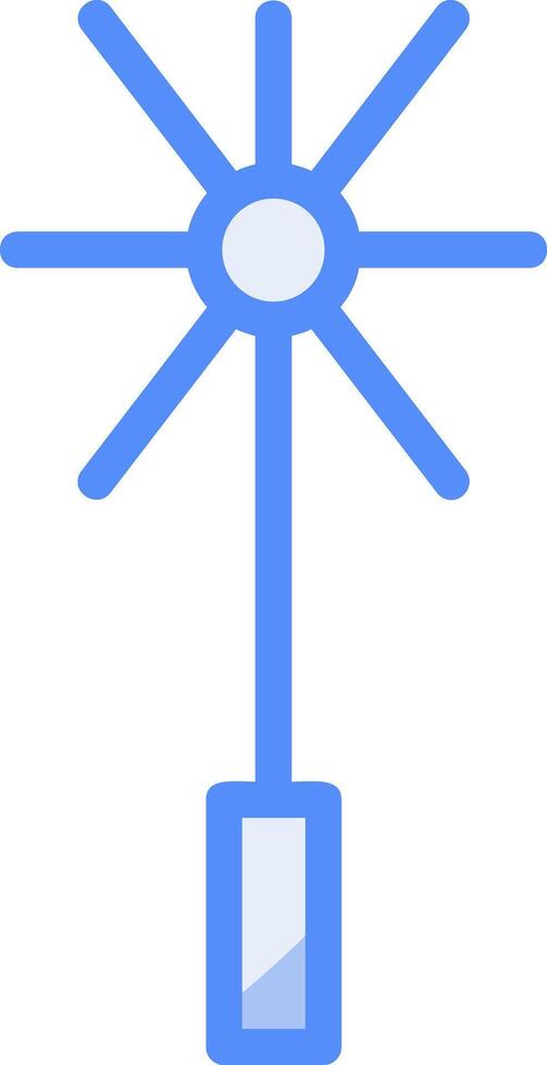 Chimney Brush Line Filled Blue Icon vector